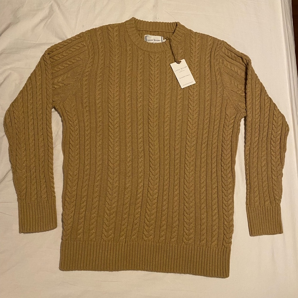 Long Warf Cable Knit Sweater